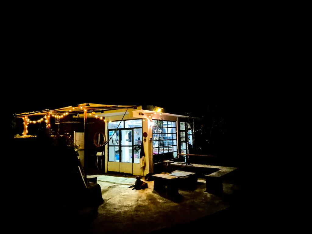 Exterior at night
