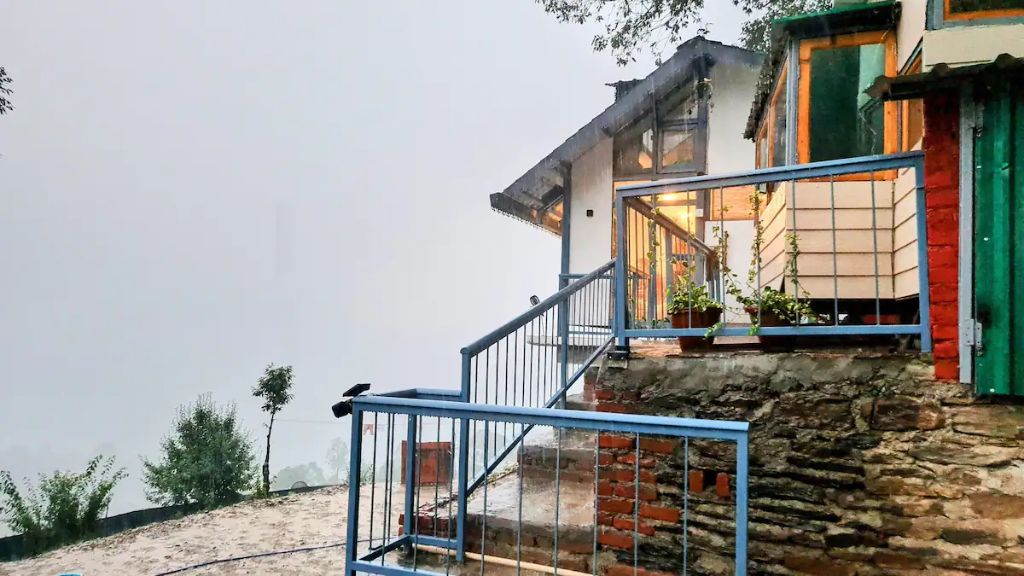 Exterior in the rain