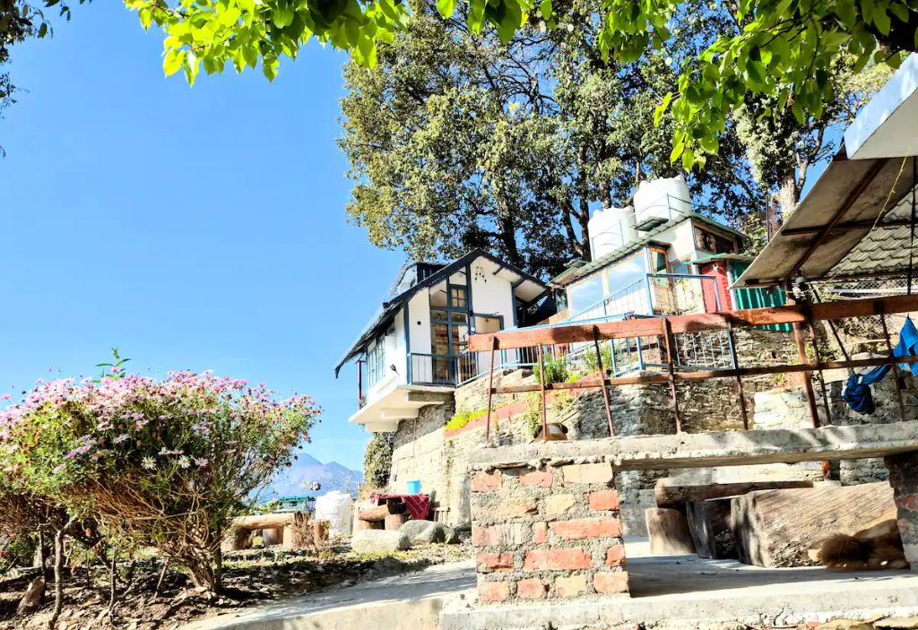 Exterior with wildflowers